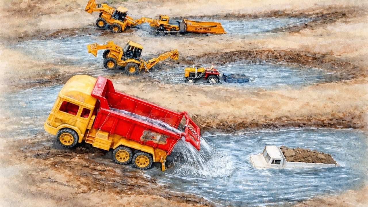 Dumper Tractor cargo truck fas gya to Age Dekhiye kya hau 