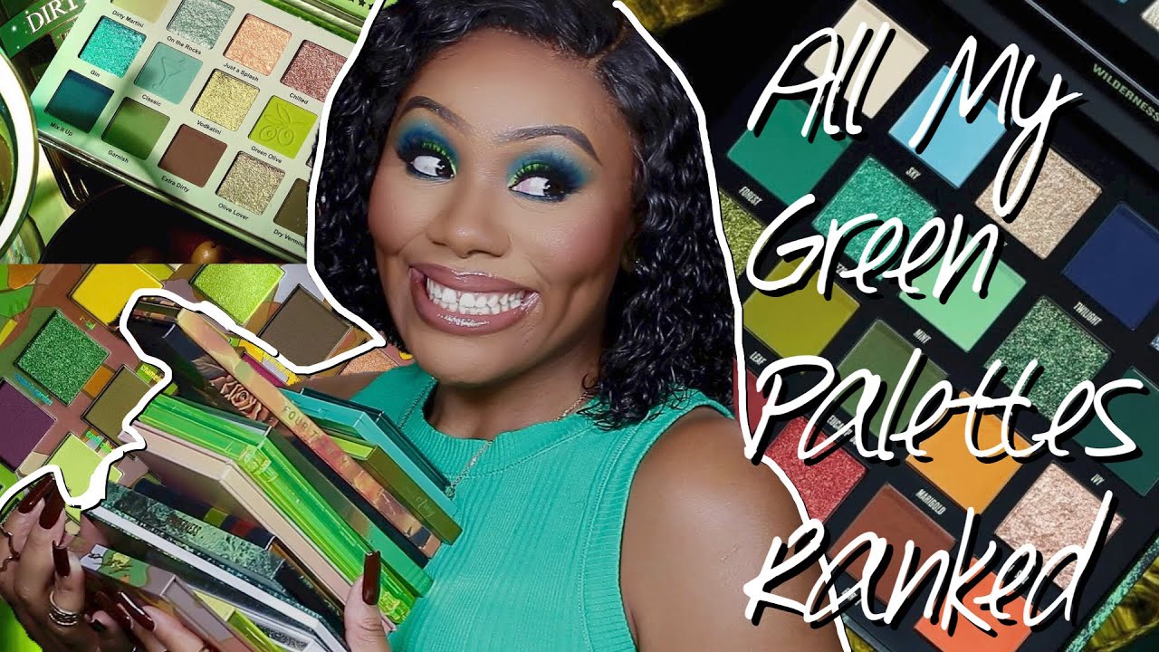 RANKING MY GREEN EYESHADOW PALETTES | ASK WHITNEY