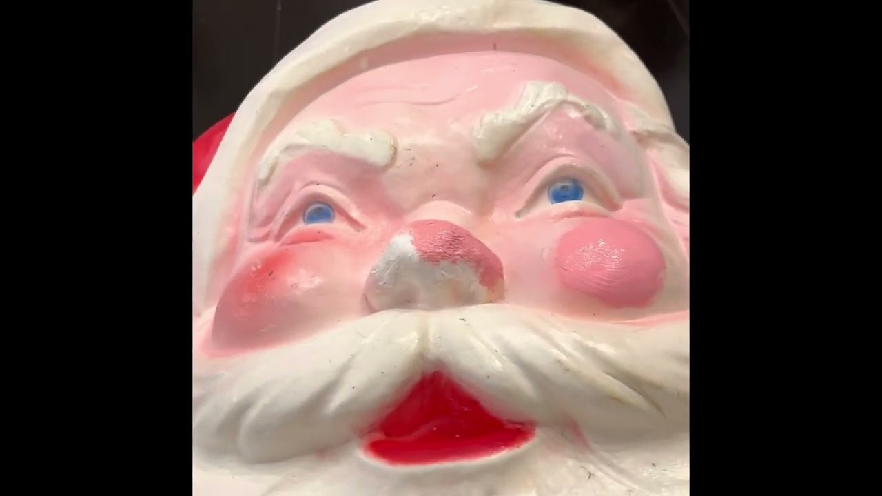 Repairing My Vintage Santa Blow Mold! HoHoHo!!! ❤️🎅🏻🧻🧴🎨🫶🏻