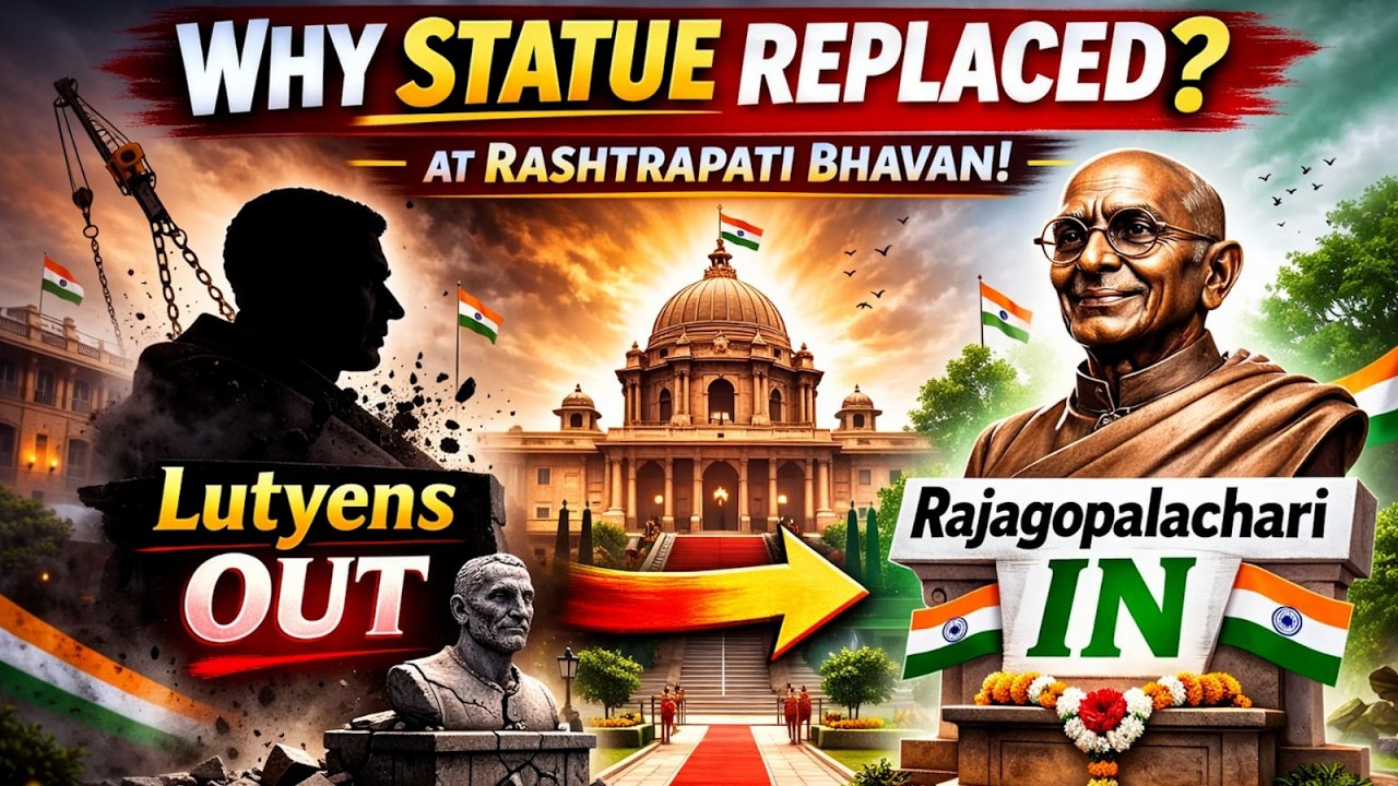 Historic Change at Rashtrapati Bhavan | Rajagopalachari Bust Replaces Lutyens Statue | Explained |
