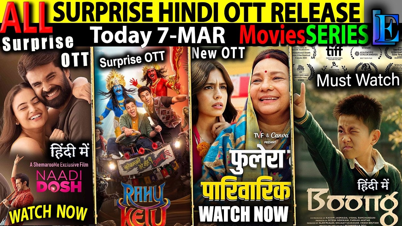 Today SURPRISE 7-MAR New Hindi OTT Release l RahuKetu-NadiDosh-Panchayat-BoongOTT CrimeMoviesSeries