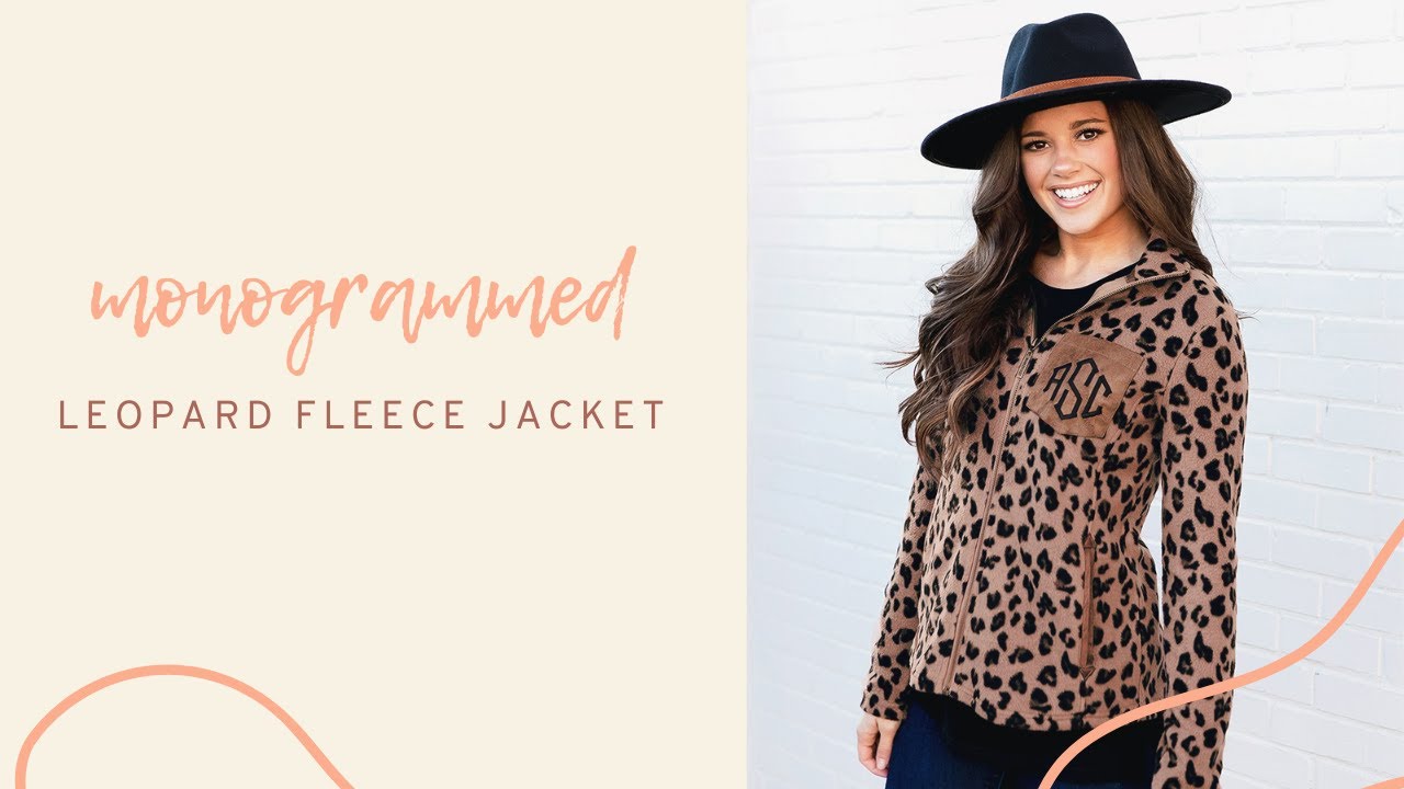 Monogrammed Leopard Fleece Jacket