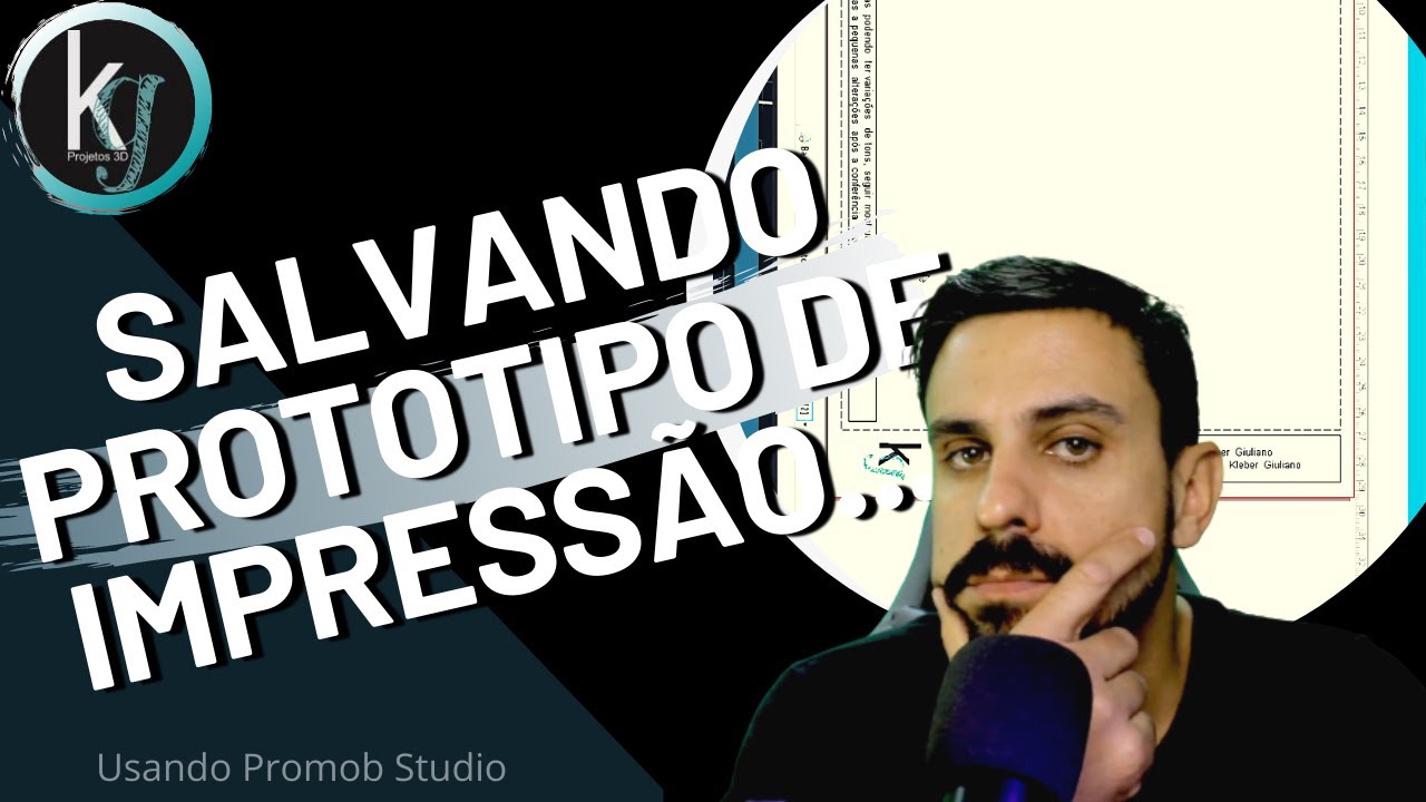 Salvando Prototipo de impressão [KG projetos - Promob Studio] - Kleber Giuliano