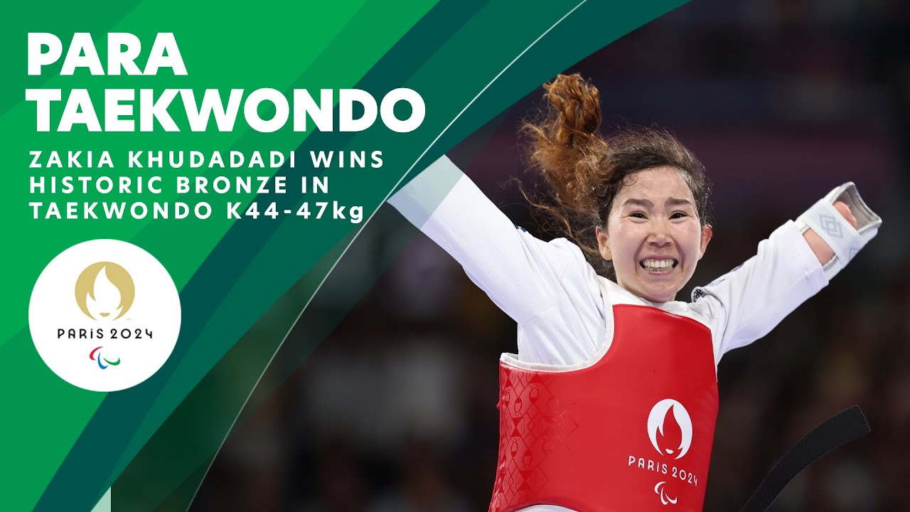History Maker 🥉 Zakia Khudadadi Wins Taekwondo Bronze For First-Ever Refugee Paralympic Team Medal