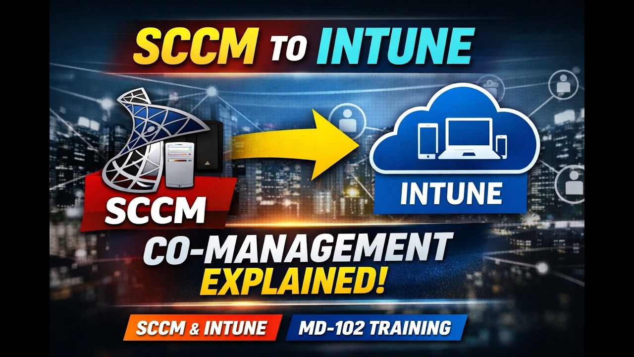 Part-1 | Co-Management Deep Dive | SCCM & Intune Device Management Explained | MD-102 Training