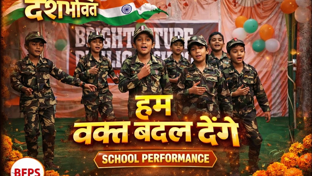 Ham Waqt Badal Denge 🇮🇳 | Kids Dance | Patriotic School Performance | Bright Future Public School