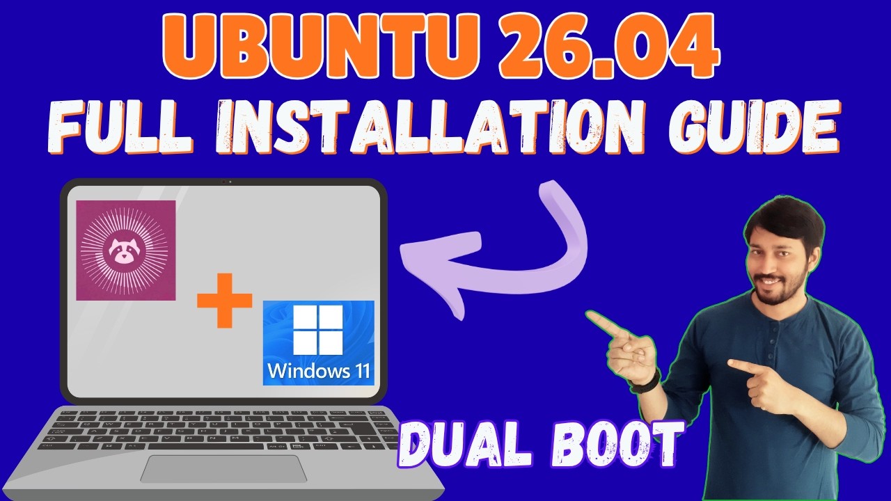 Руководство по установке Ubuntu 26.04 | Двойная загрузка с Windows | #ubuntu #linuxinstallation