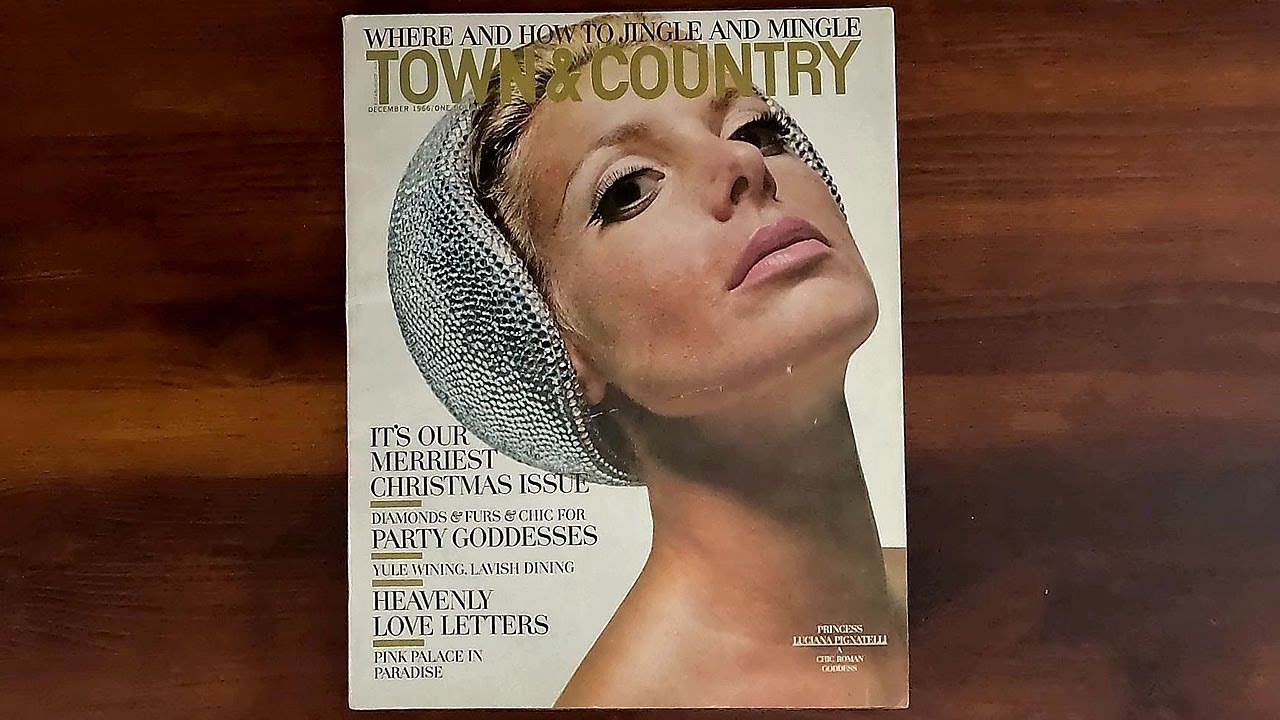 🎄Town & Country December 1966 Princess Luciana Pignatelli, Shirley MacLaine | ASMR Magazine Flip