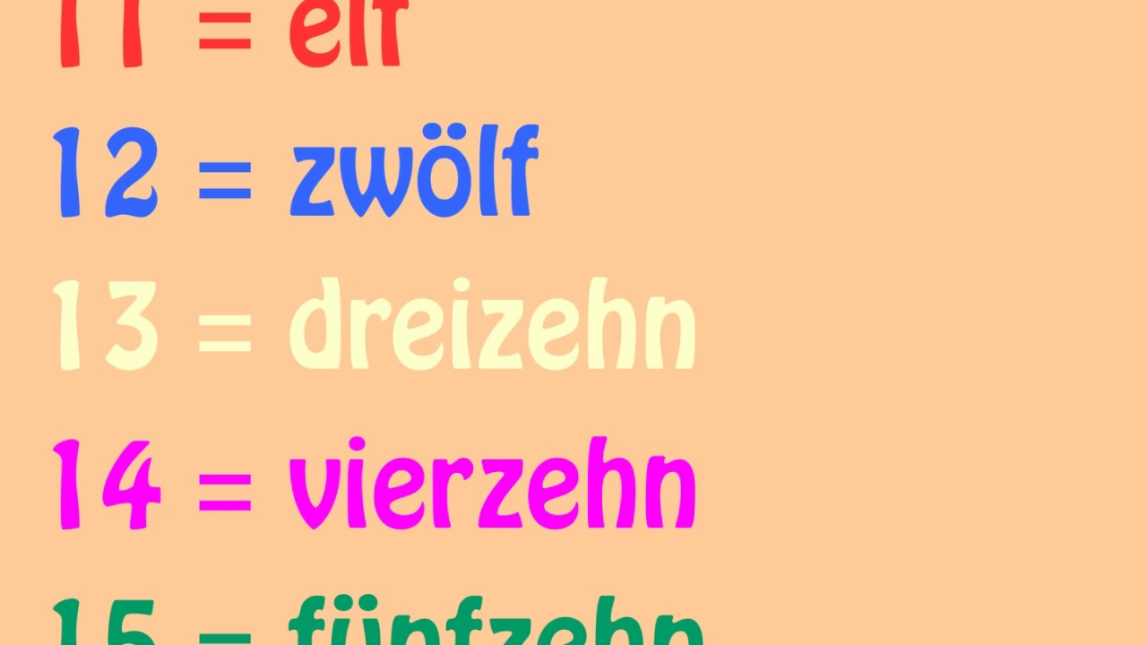 Das deutsche Zahlenlied 11 - 20 (German Numbers Song 11 - 20) - Learn German easily