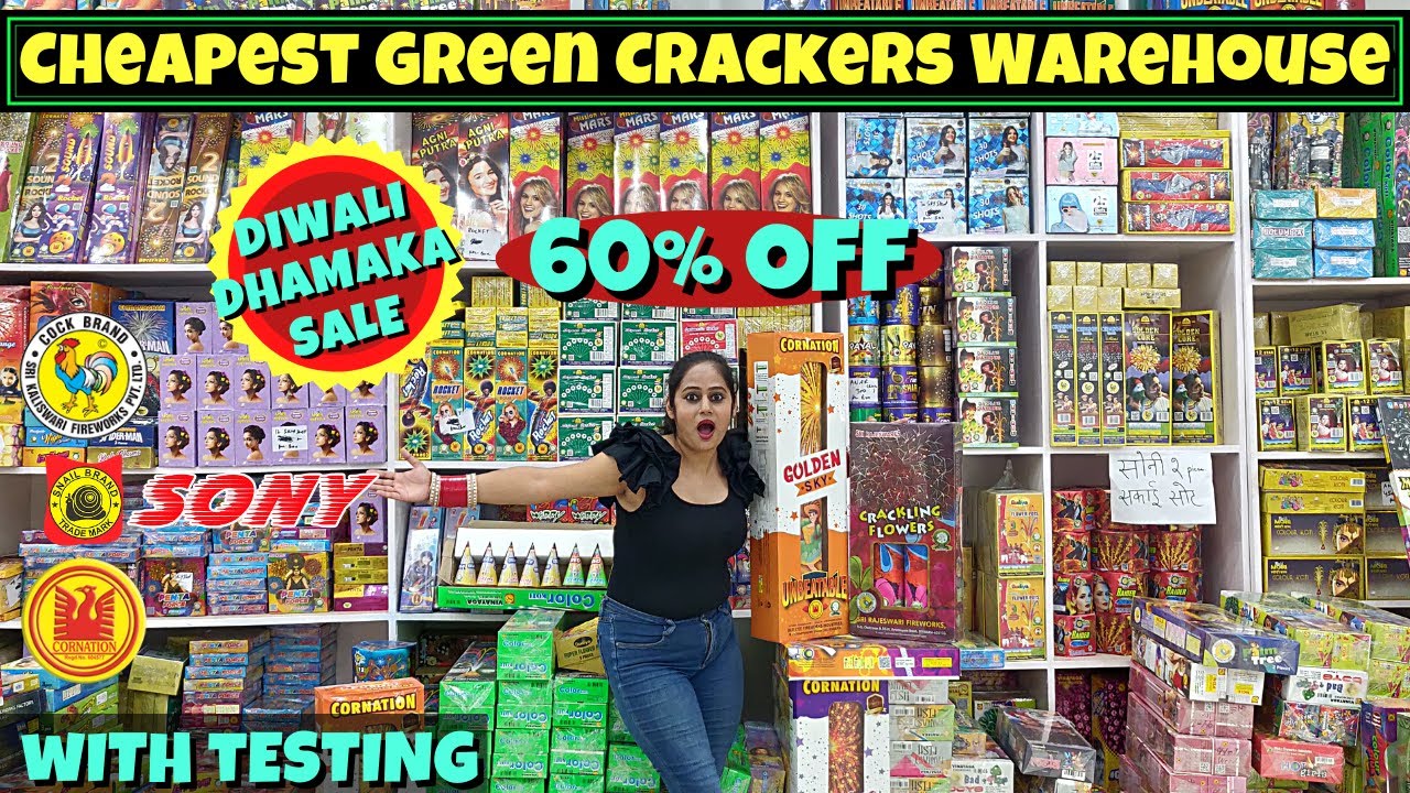 Cheapest Green Crackers Market in Delhi ncr 2022 @60% Off with Crackers Testing #crackersmarket