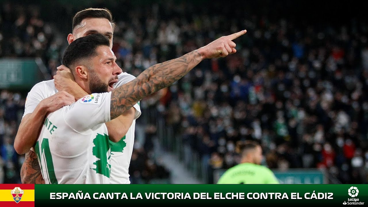 💚 ESPAÑA CANTA LA VICTORIA DEL ELCHE CONTRA EL CÁDIZ 💚