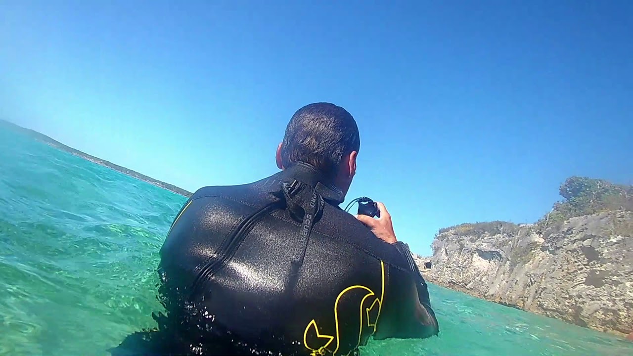 Thunderball Grotto in the Exumas, Bahamas