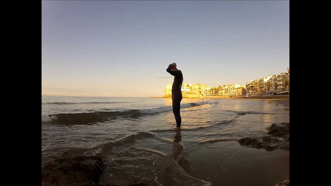 Perfect day off swimming on the catalan coast