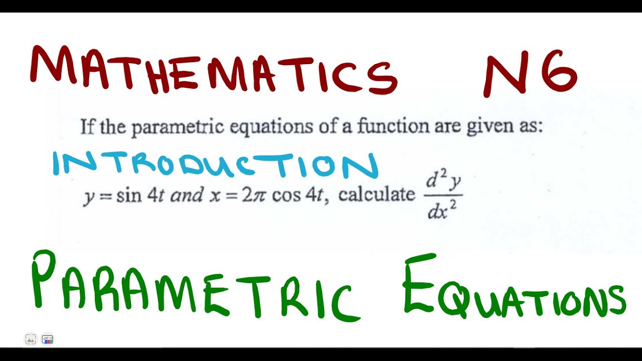 Mathematics N6 Parametric Equations Introduction @Maths Zone African Motives @Maths Zone TV