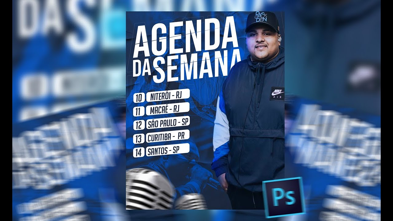 DESIGN PARA SOCIAL MEDIA | AGENDA DE SHOWS [TUTORIAL PHOTOSHOP ]
