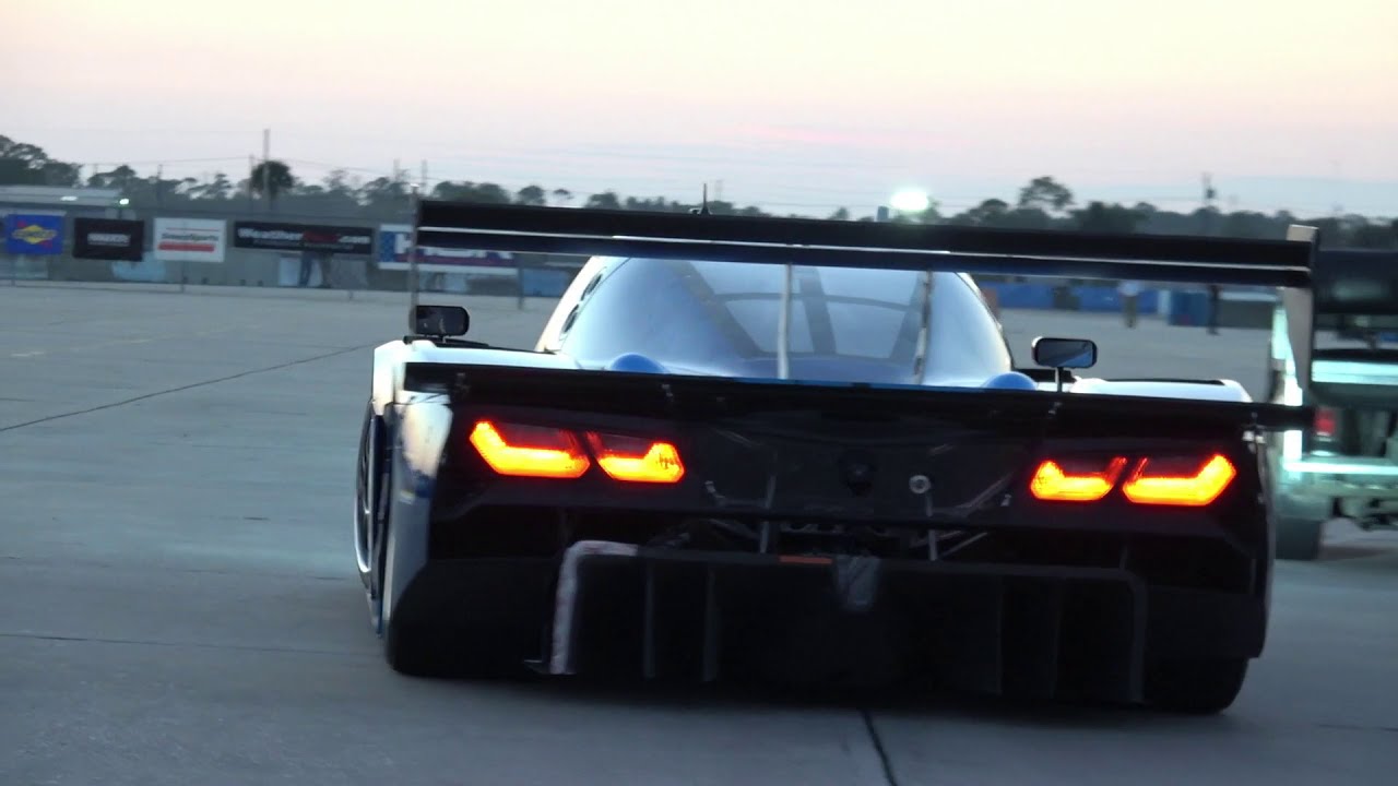 THUNDEROUS 2014 Corvette Daytona Prototypes Start Up and On Track Pure Sound