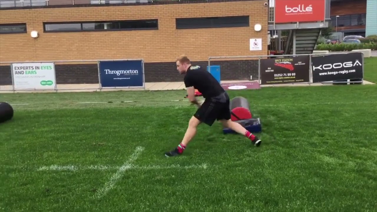 Ross chisholm harlequins rugby shows us a training drill to help practise passing from base of scrum