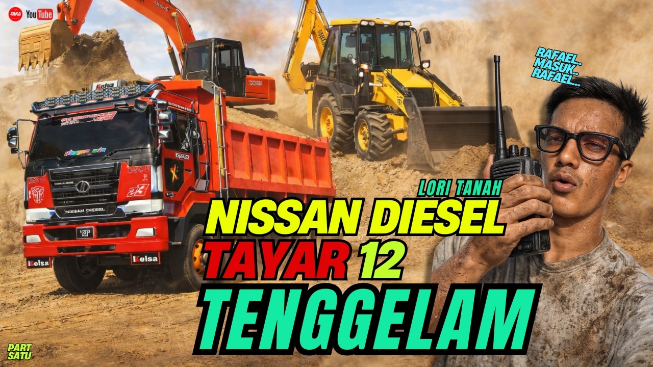 LORI NISSAN DIESEL 12 TAYAR MASUK KUARI 'GUAR CEMPEDAK' ❗❗ ISI LAMBUNG SAMPAI TENGGELAM ❗ ❗ P1