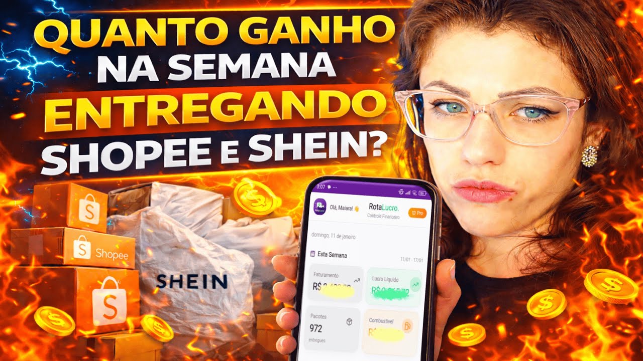Quanto Ganho na Semana? Mostrei Meus ganhos semanais entregando Shopee e Shein