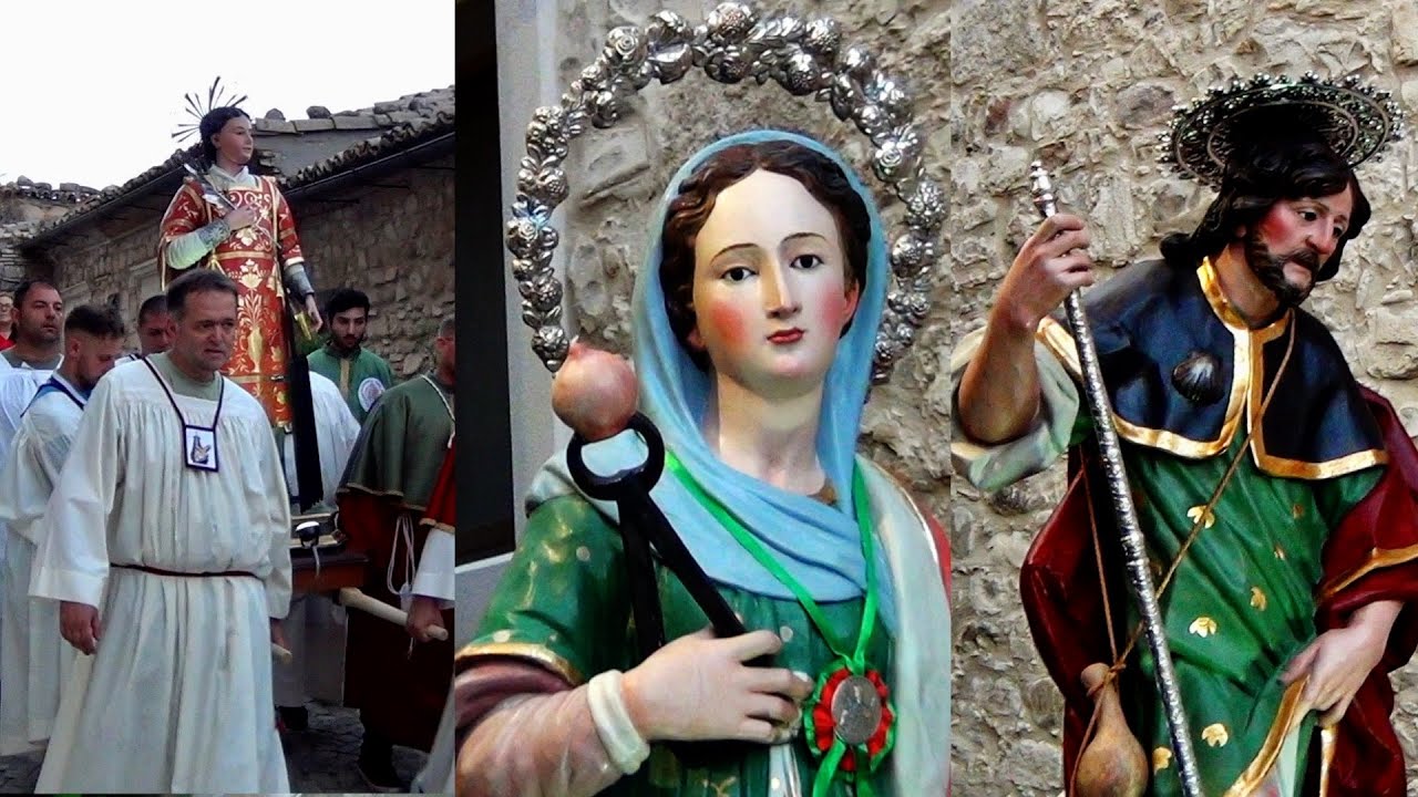 Sant'Agata di Puglia 16 ago 2025 Processione dei Santi Patroni Passaggio LE SPINELLE  PORTA NOVA