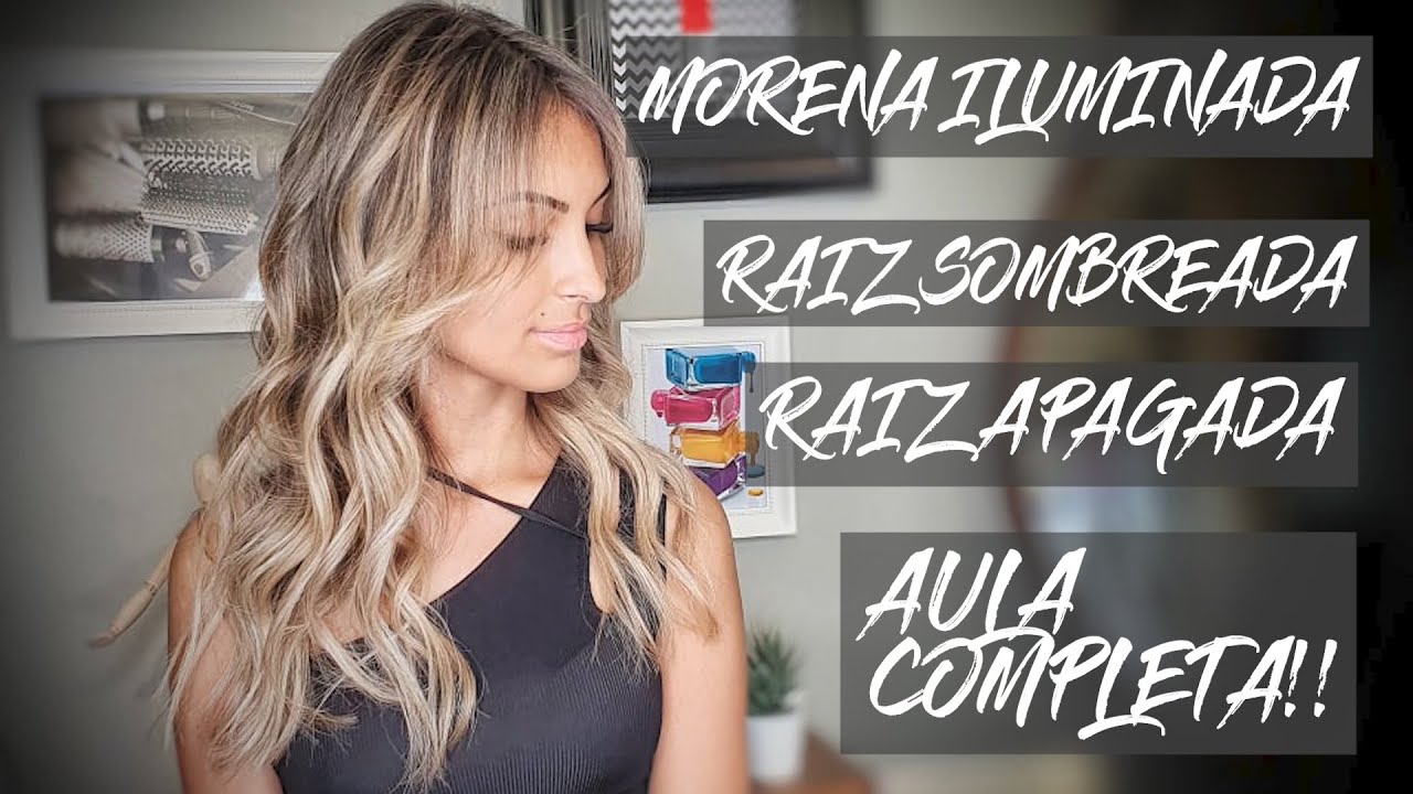 Mechas criativas, morena iluminada com raiz apagada e sombreada. Passo a passo.