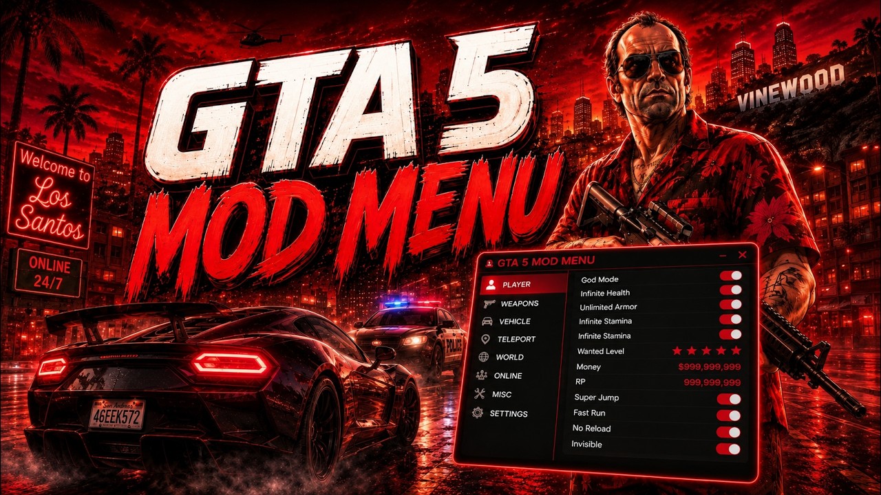 🔥 GTA 5 Mod Menu PC 2026 | Kiddions Cheat, Money Hack & Online Mods [FREE & NO BAN]