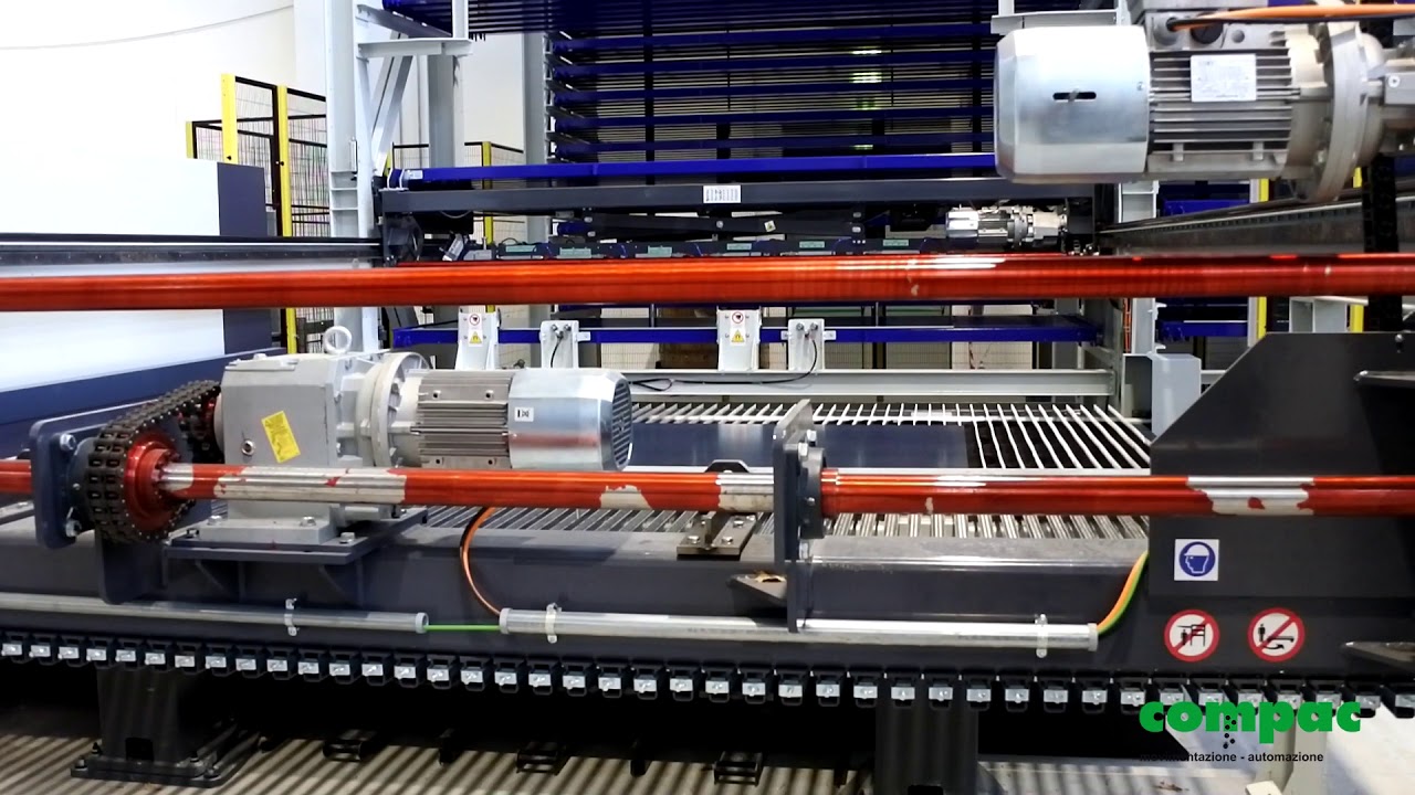Asservimento macchina di taglio laser con magazzino automatico