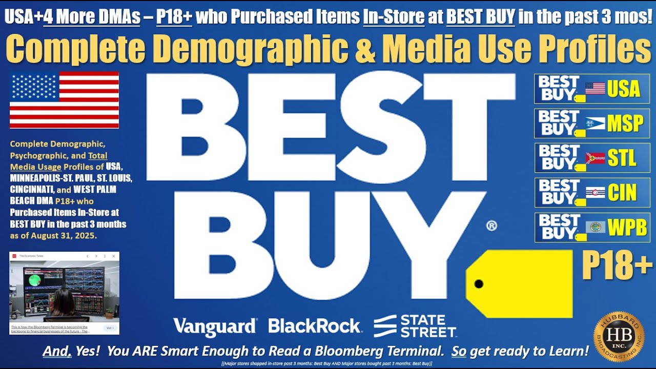 HUBBARD   USA+4MoreDMAs   P18+ WHO PURCHASED ITEMS IN STORE AT BEST BUY IN THE PAST 3 MONTHS   soefa