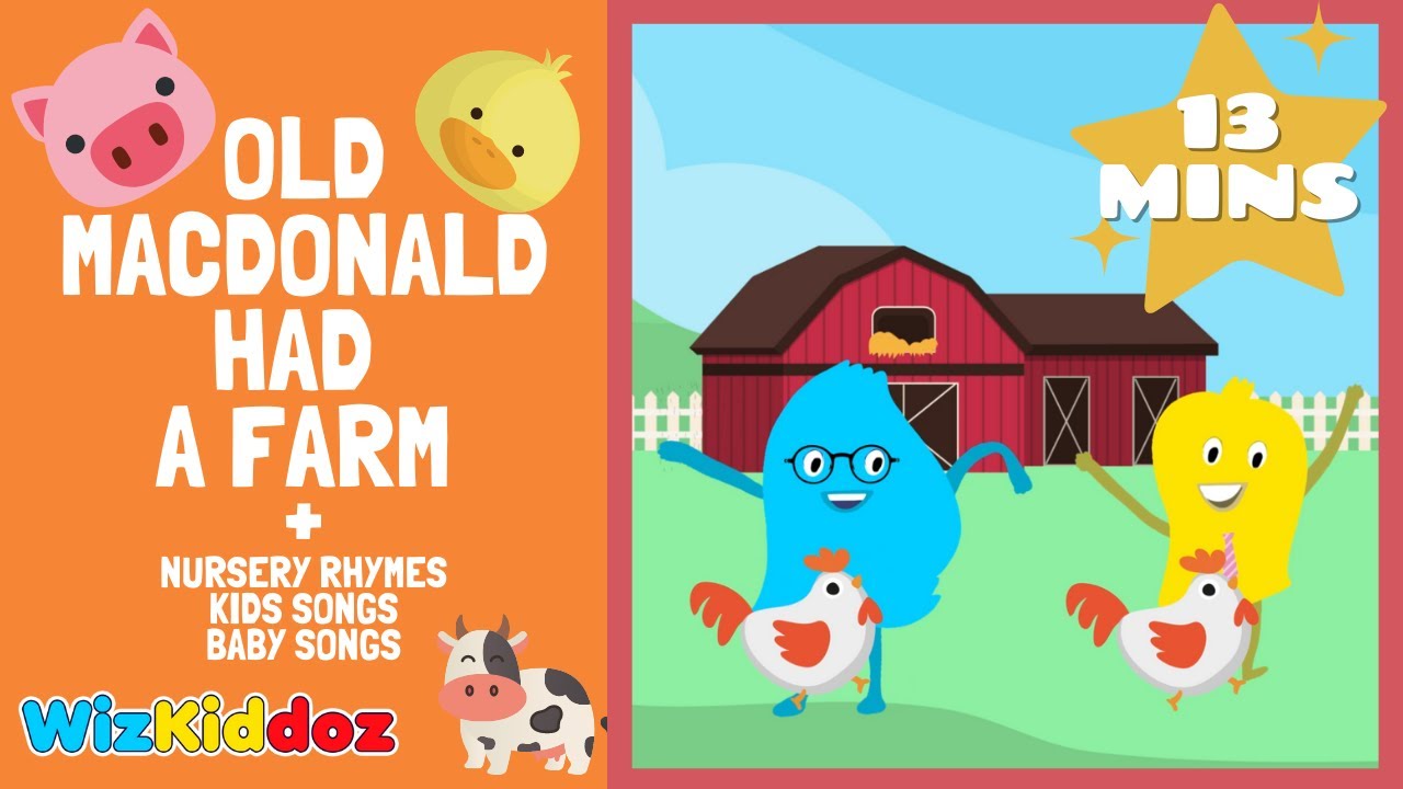 🎵 Old MacDonald Had A Farm Dance 🎵 More Nursery Rhymes, Kids Songs, Baby Songs WizKiddoz