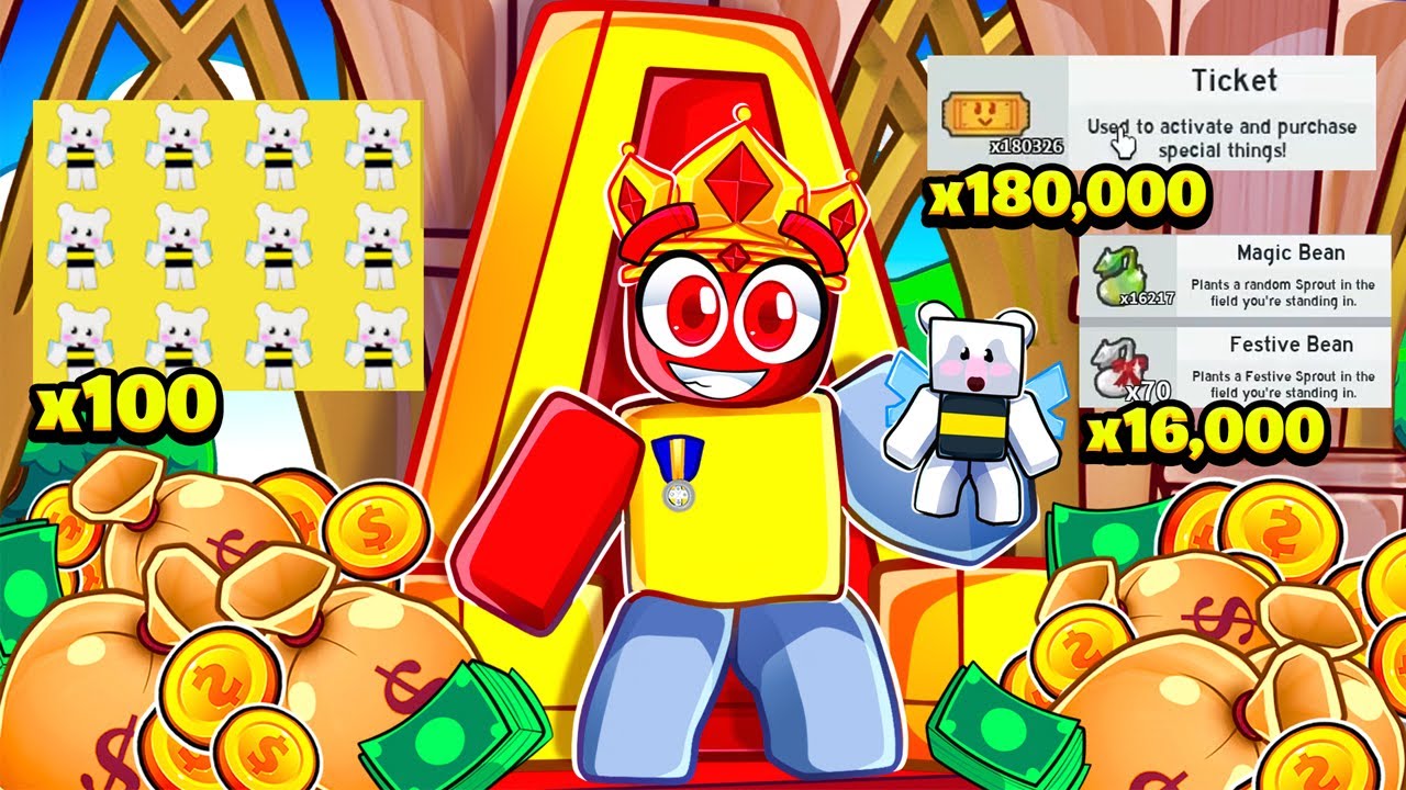 THE NEW RICHEST PLAYER IS INSANE! *CRAZIEST INVENTORY & MATERIALS YET* (Bee Swarm Simulator)