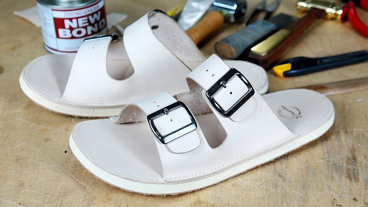날씨가 더워진다!! 서둘러 슬리퍼를 만들자 / Making a Leather Sandals