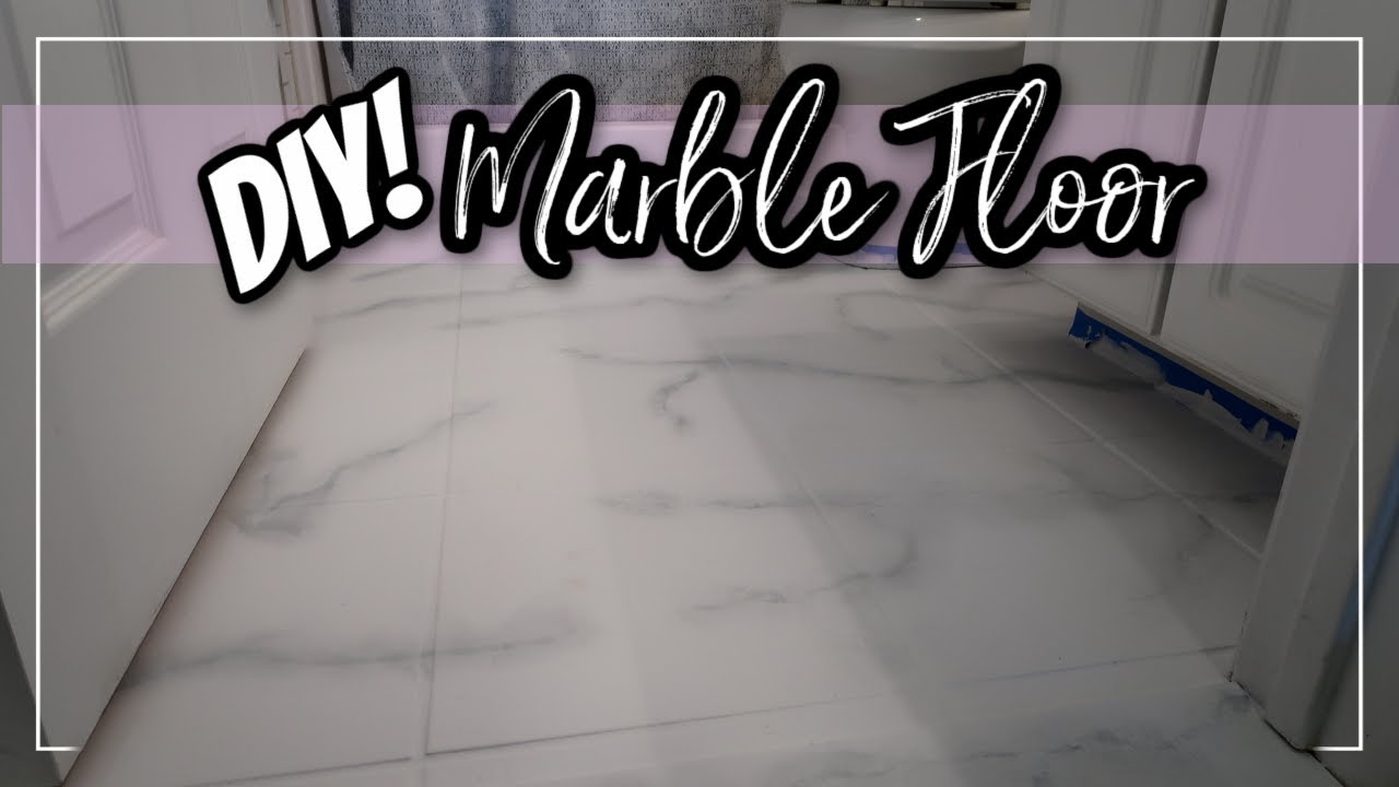 PAINTING MY BATHROOM FLOOR | DIY MARBLE FLOOR | EMMA JO STIANCHE
