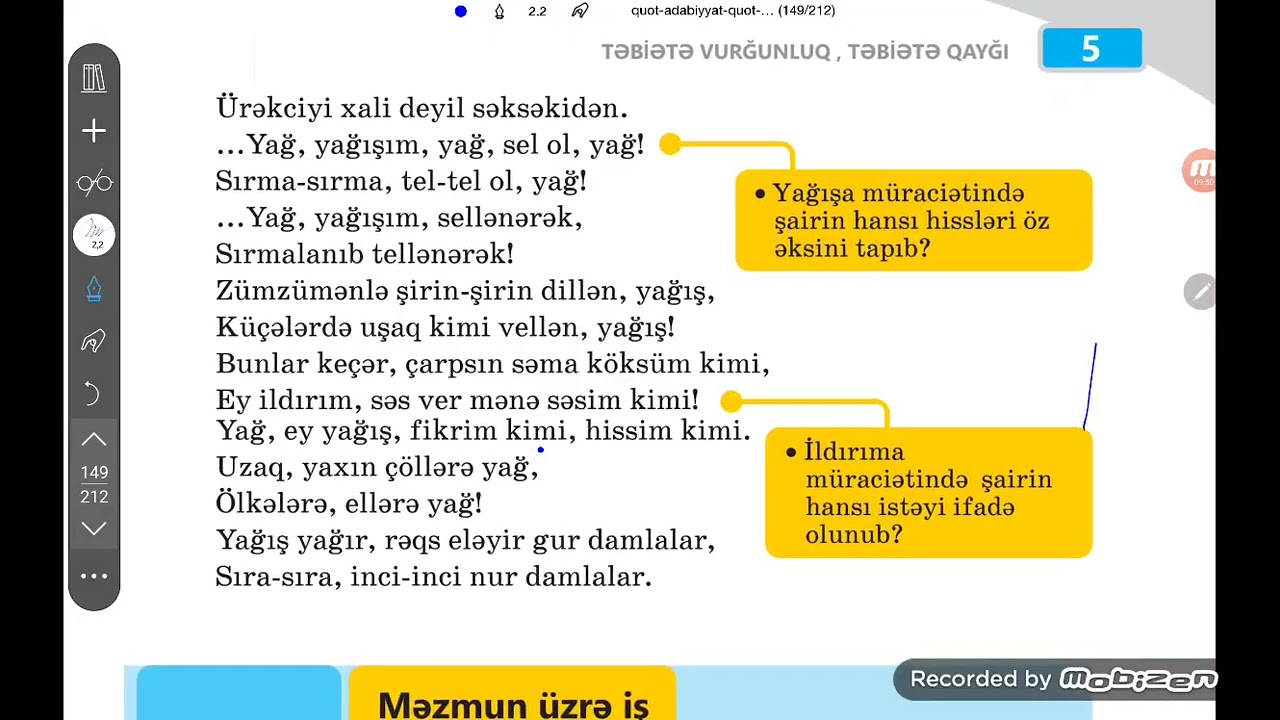 #Yağış yağarkən M.Müşfiq. #Məzmun və təhlil