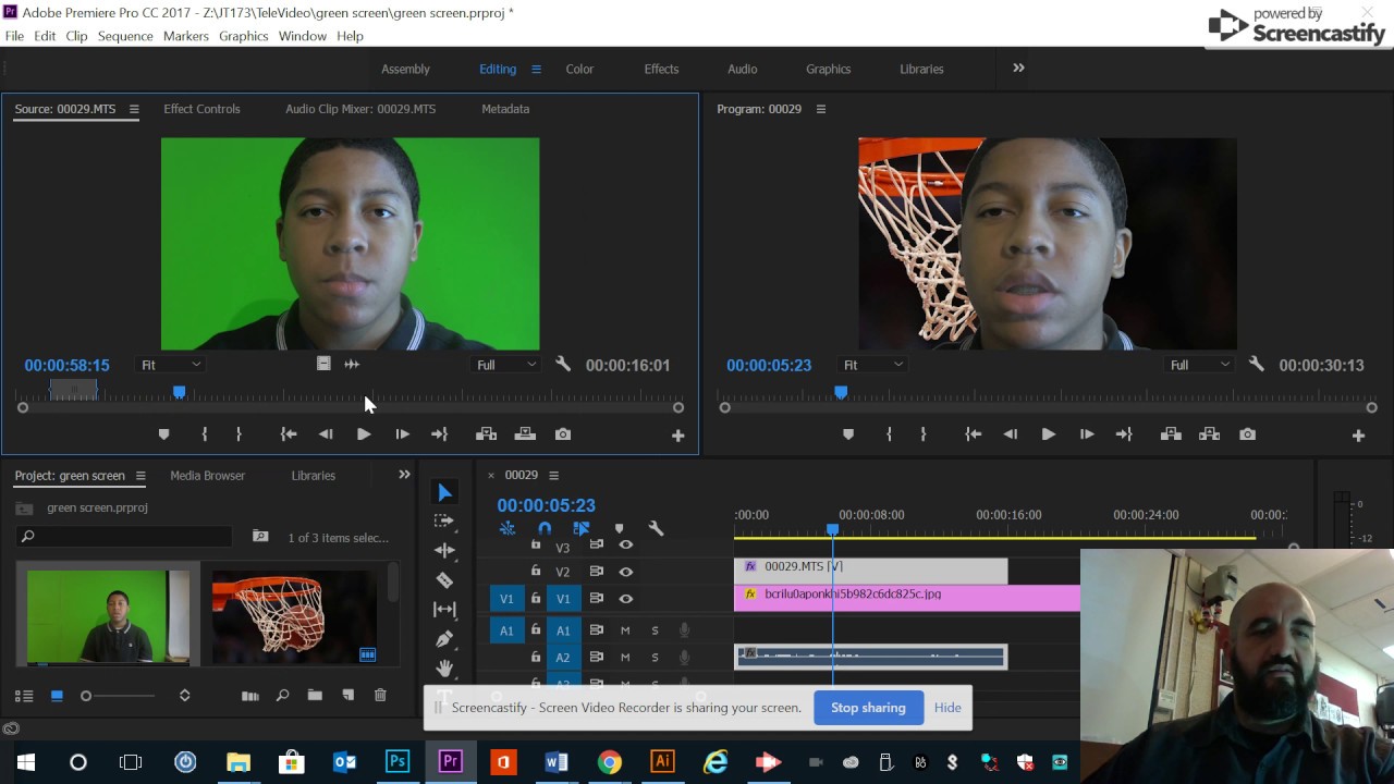 Ultra Key for Green Screen in Adobe Premiere