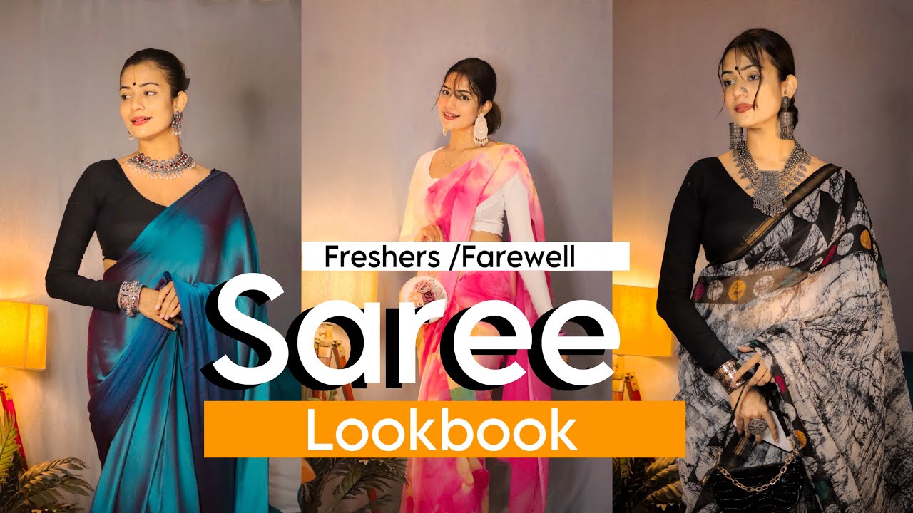 College Freshers Lookbook 2023 | AMAZON Saree under Rs. 500/- |Charchita Sarma|