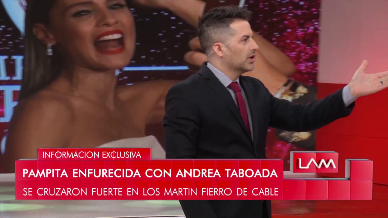 Pampita enfurecida con Andrea Taboada, se cruzaron fuerte en los Mart&iacute;n Fierro de cable