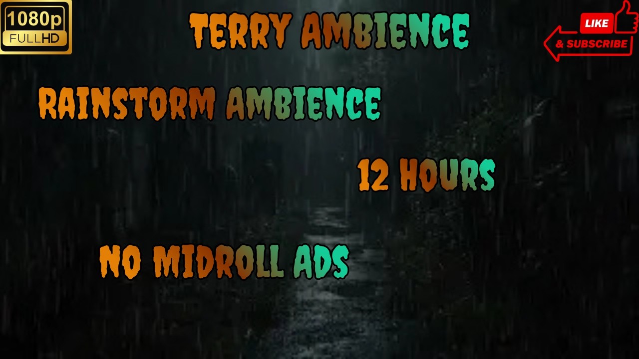 12 Hours Creepy Graveyard Rainstorm Ambience