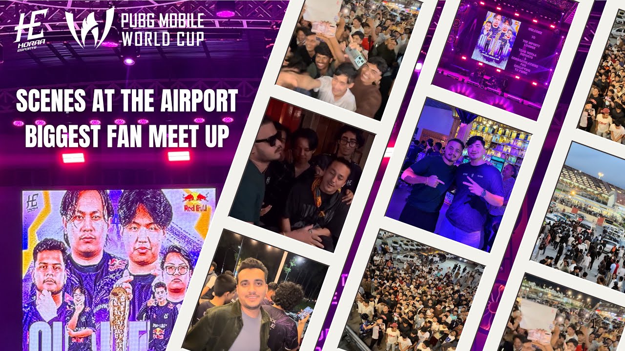 HORA Esports back to Nepal | Scenes at the airport | Welcomed like heroes ​@cr7horaaYT ​@SkyyPUBGM