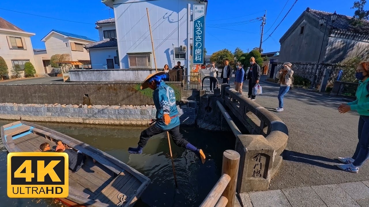 Yanagawa Canals Walk in 4K 🇯🇵 | Peaceful Traditional Japan Riverside Walk