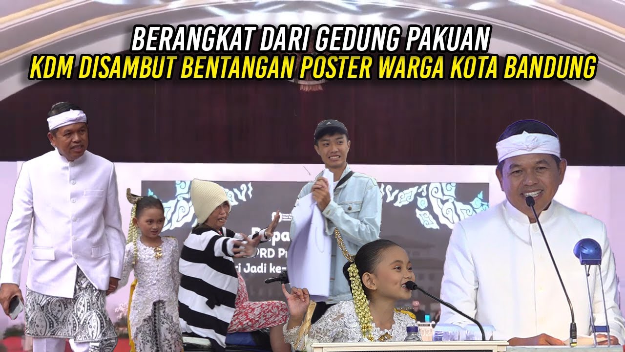BERANGKAT DARI GEDUNG PAKUAN | KDM DISAMBUT BENTANGAN POSTER WARGA KOTA BANDUNG