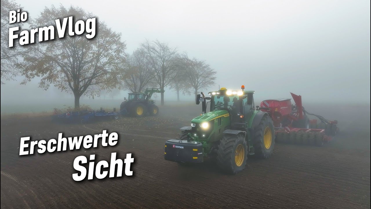 Der neue 6R215 im dichten Nebel - Dinkel drillen / Vlog 209