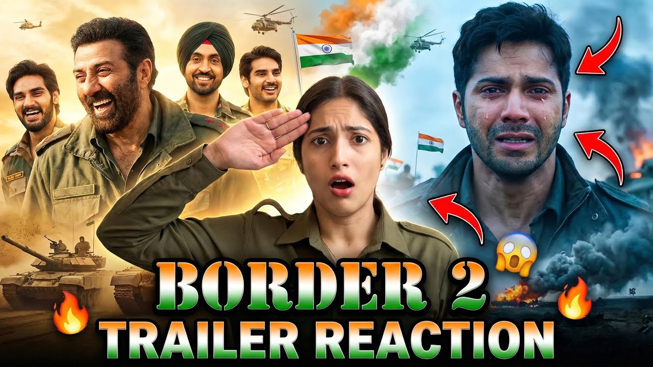 BORDER 2 ( Trailer Reaction )| Sunny Doel | Varun | Diljit  | Ahan | Clumsytanya 