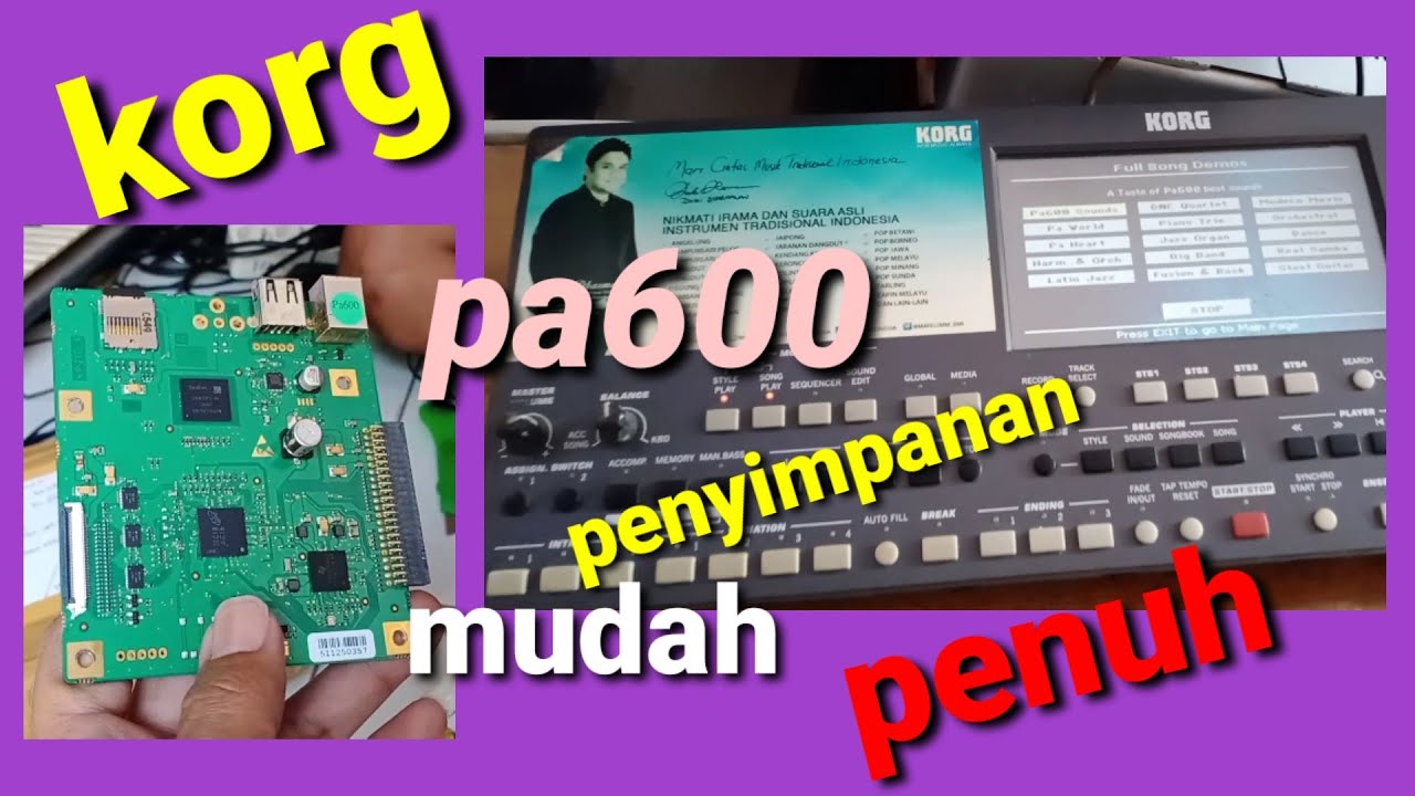 Korg pa600 ganti ic emmc board baru. Wa 085730661819