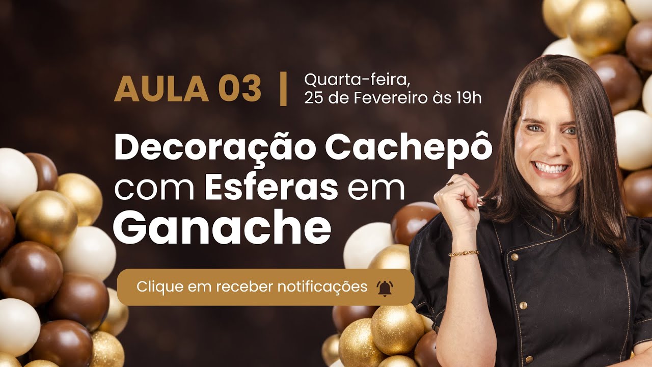 Aula 03 - Decoração Cachepô com Esferas em Ganache