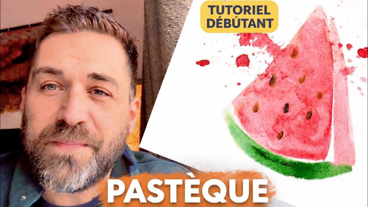 TUTO AQUARELLE FACILE 🎨 Peindre une pastèque | 3 versions simples pour débutant 