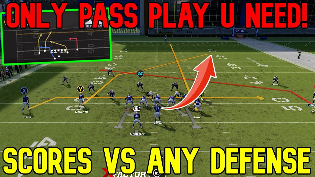 ⚠️GLITCH PASS PLAY⚠️ Scores Vs Any Defense in Madden NFL 22! Best Play Offense Tips & Tricks