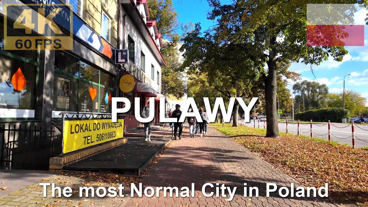 PULAWY, Poland 🇵🇱 in 4K | 2025 | Walk in a Random Standard Polish City