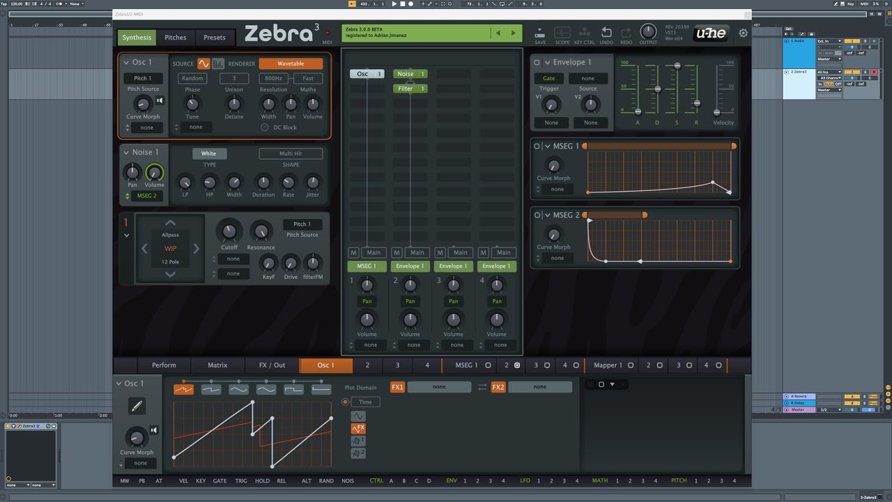 Zebra3 sound design