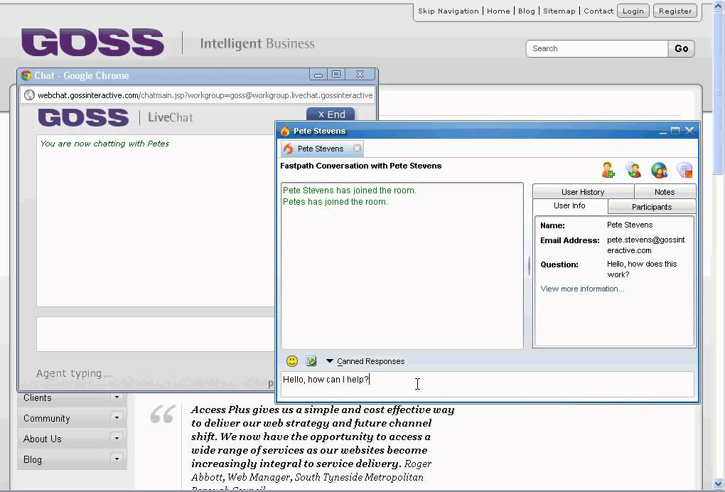 LiveChat demo