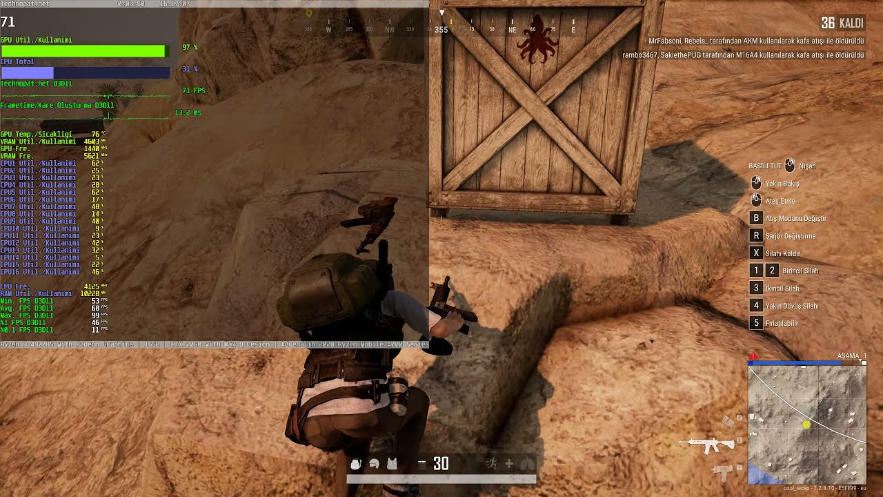 RTX 2060 with Max-Q Design & Ryzen 9 4900HS PUBG Performance | 1440p Highest